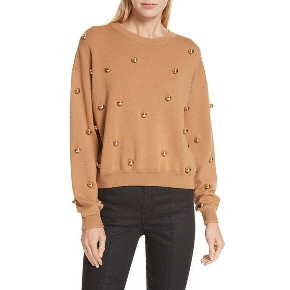 Alice + Olivia Gleeson Small Bead-Embellished Knitted Sweater - Picture 2 of 7